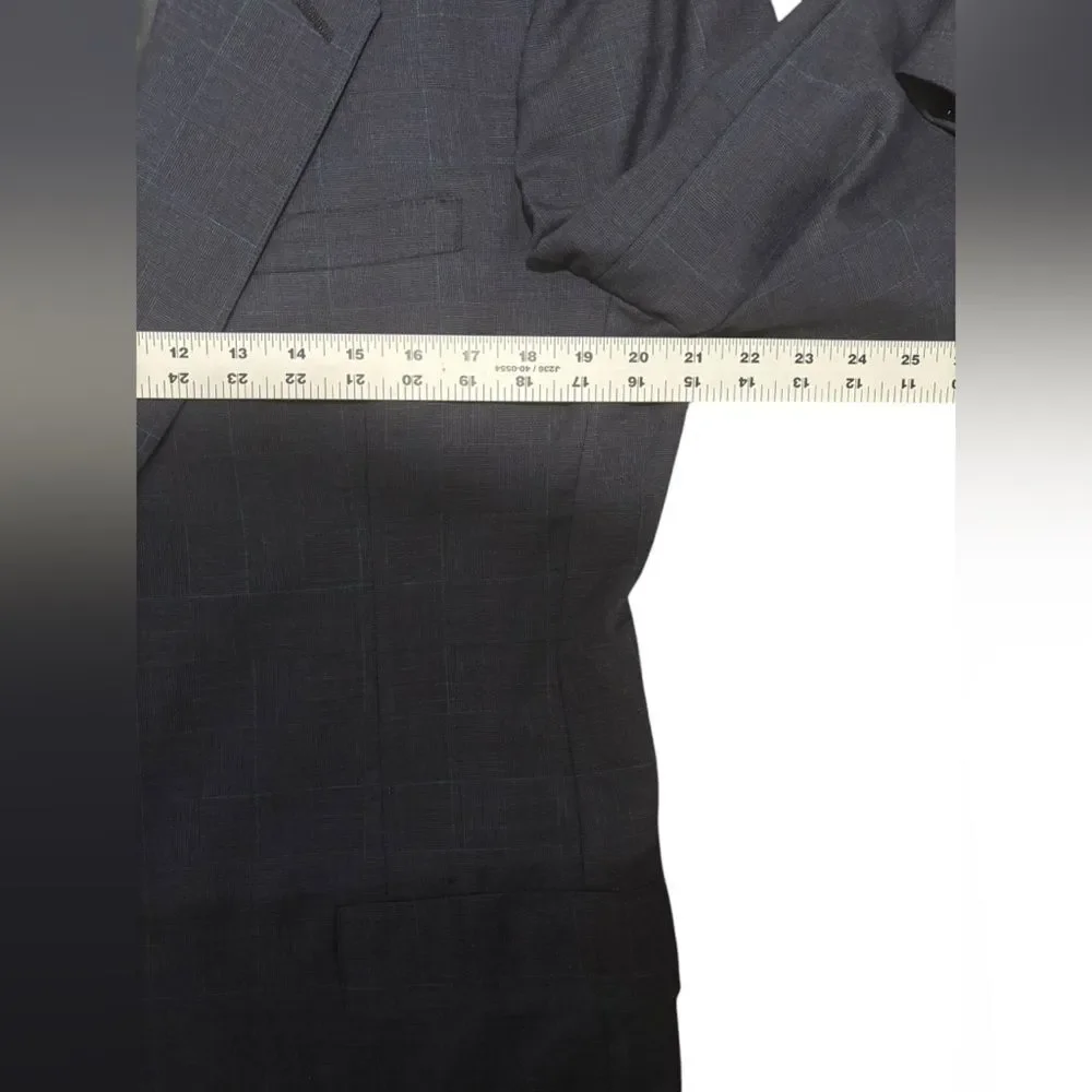 Men's Classic Navy Blue Blazer/Suit Jacket Sports Coat by Kuppenheimer-size 40R